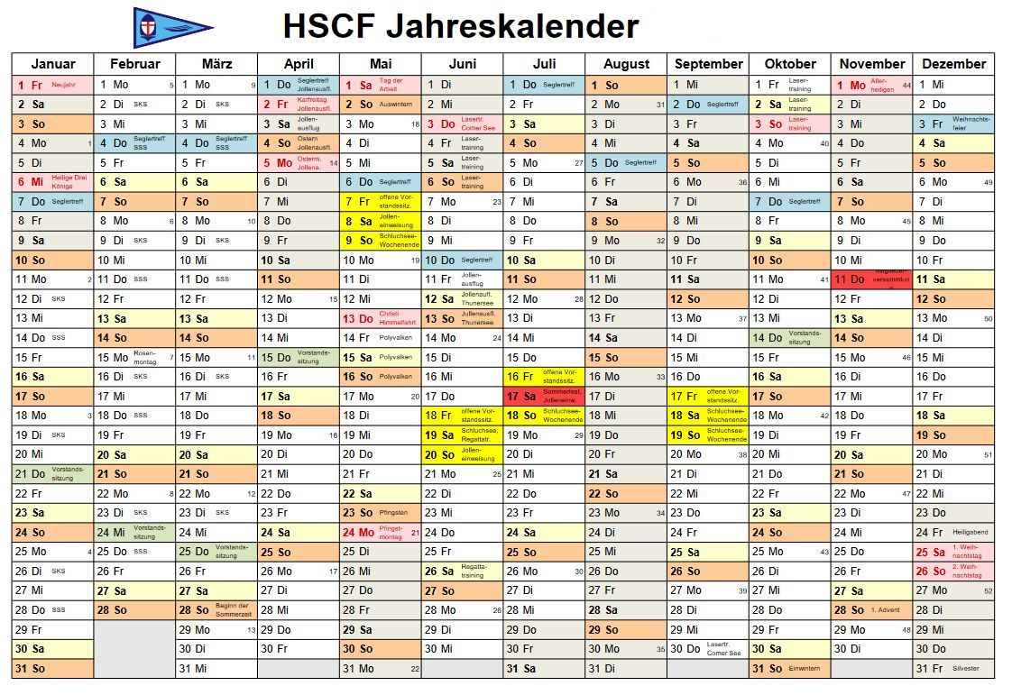 HSCF Kalender